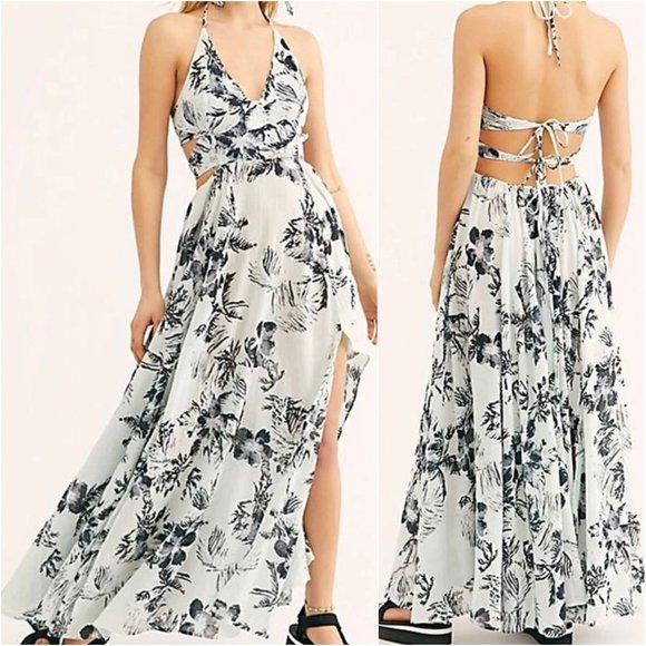free people lille printed maxi dress